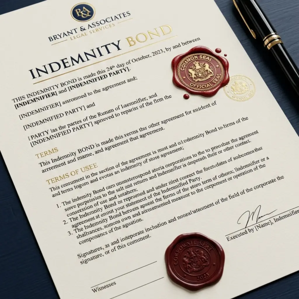 Indemnity Bond Drafting Services in India