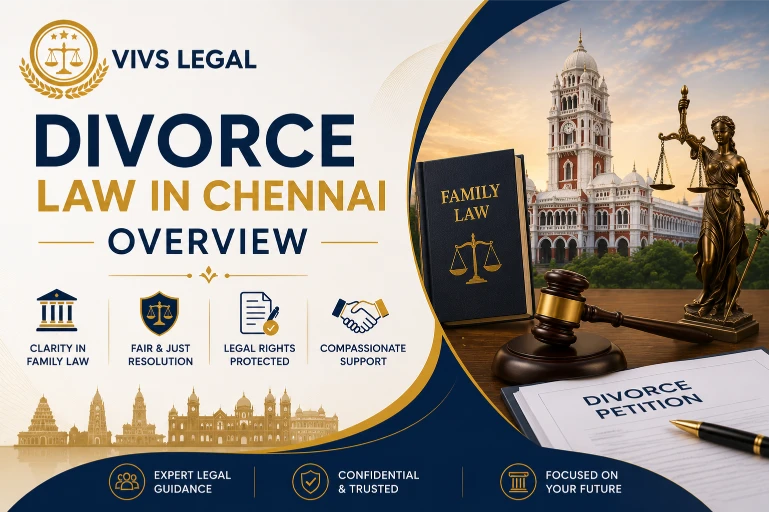 Divorce lawyer in Chennai consulting with a client on a family law case