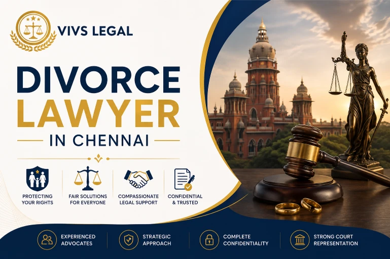 Divorce lawyer in Chennai consulting with a client on a family law case
