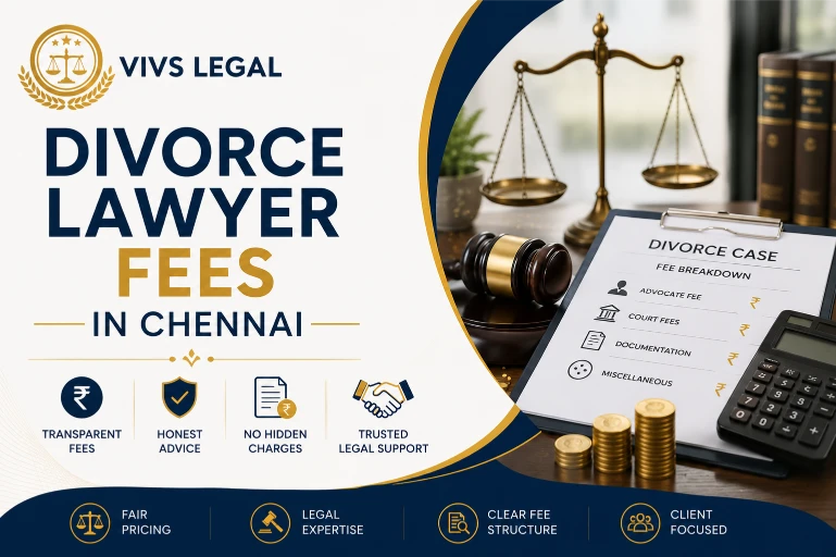 Client discussing divorce lawyer fees and legal costs during a consultation in Chennai
