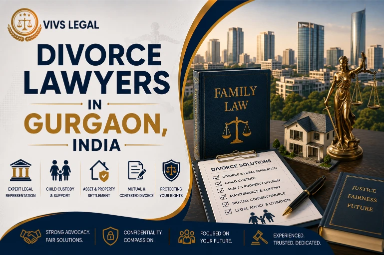 Divorce lawyer in Gurgaon consulting with a client on a family law case