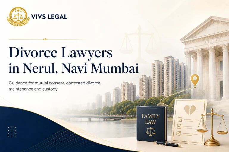 Divorce lawyer in Navi Mumbai consulting with a client on a family law case