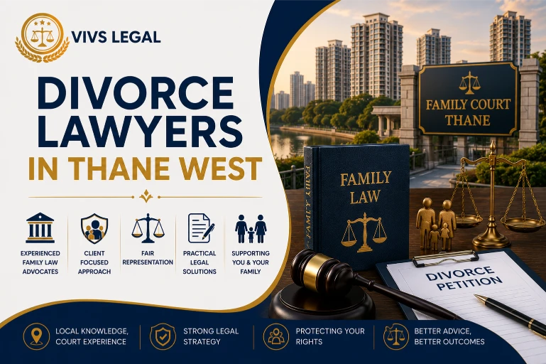 Divorce lawyer in Thane West consulting with a client on a family law case