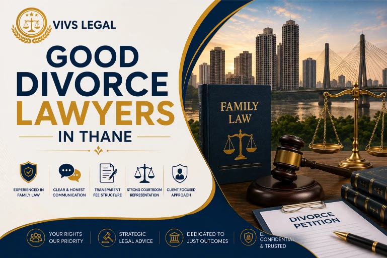 Divorce lawyer in Thane consulting with a client on a family law case