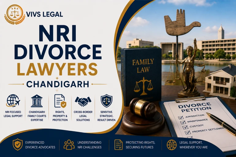 Divorce lawyer in Chandigarh consulting with a client on a family law case