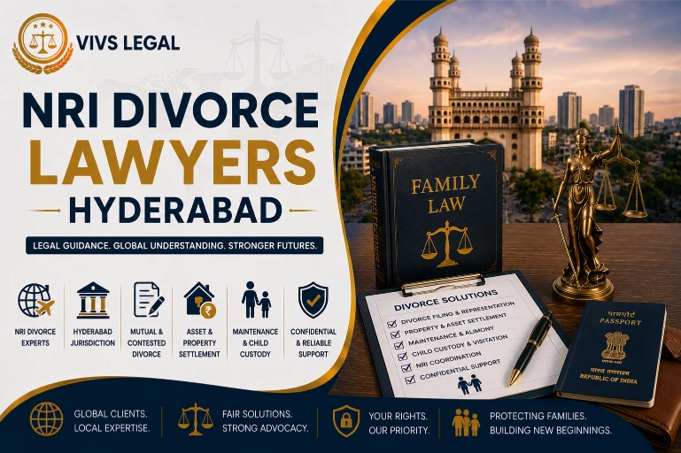 Divorce lawyer in Hyderabad consulting with a client on a family law case