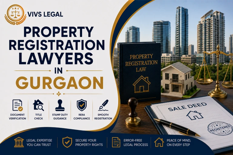 Property registration lawyer in Gurgaon assisting a client with document verification